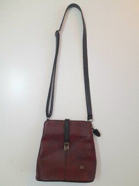 CAT Maroon Brown Crossbody Bag